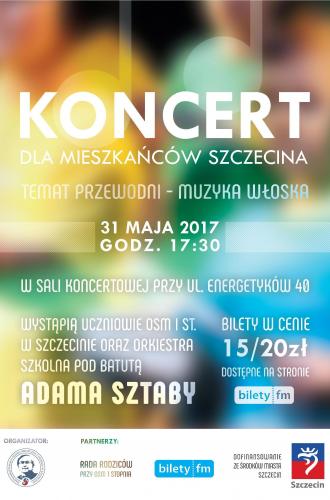 Koncert dla mieszkańców Szczecina - muzyka włoska Koncert dla mieszkańców Szczecina - muzyka włoska